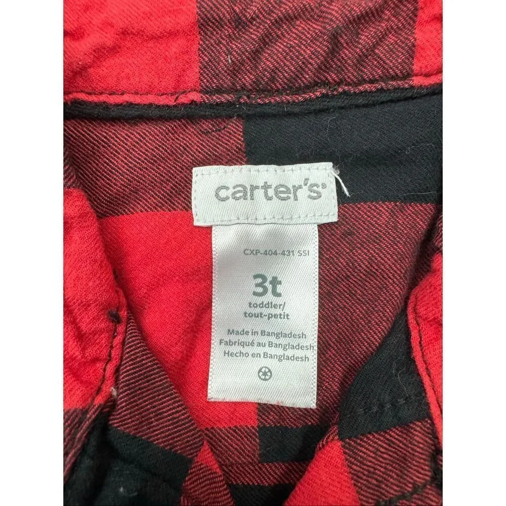 Carter’s Plaid Button Down Shirt Boys Size 3T